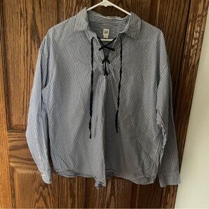 Gap Lace Up Dress Shirt